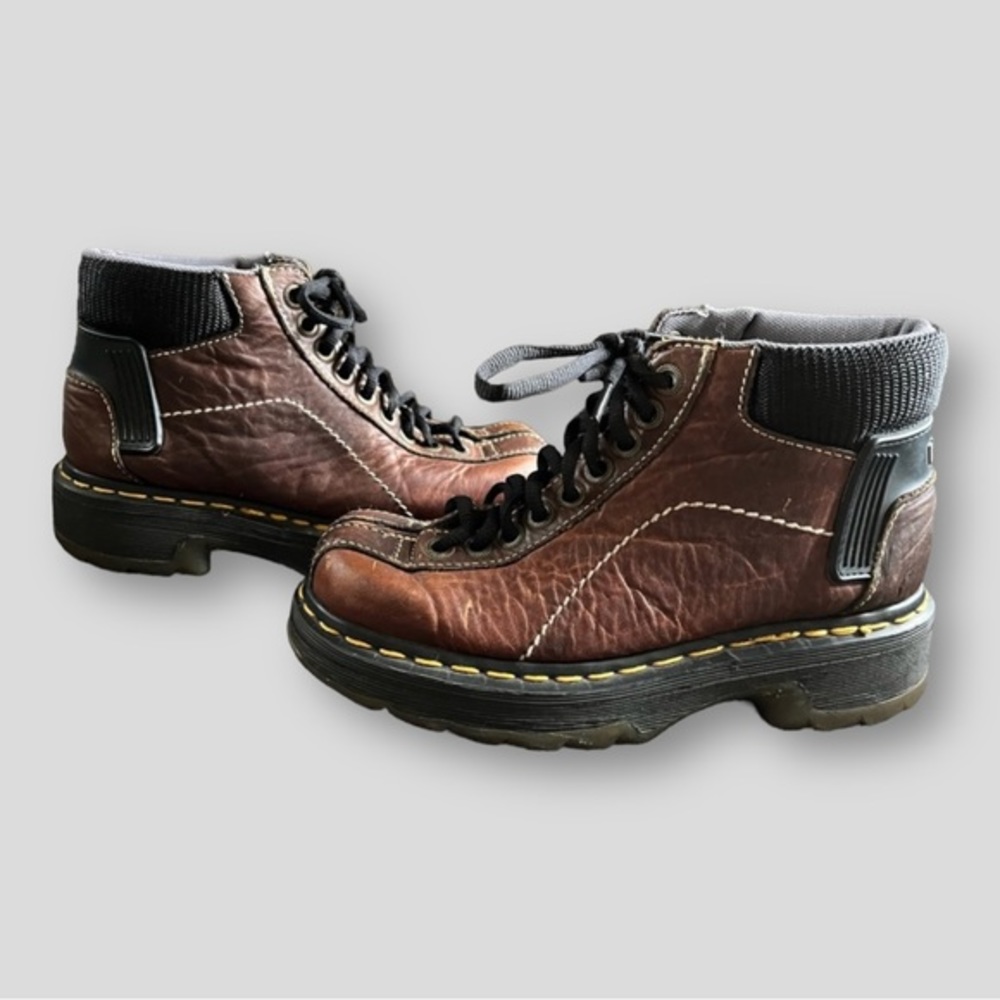 DR. MARTENS 9793 Vintage 90’s Brown Leather Ankle Combat‎ Boots Size 6